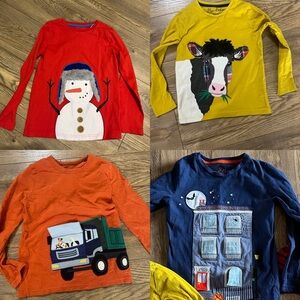 Colorful Mini Boden Kids Graphic and interactive Long Sleeve Shirts